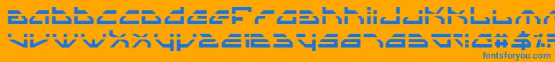 SpylordLaser Font – Blue Fonts on Orange Background