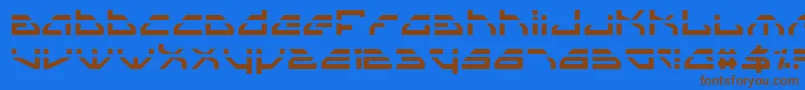 SpylordLaser Font – Brown Fonts on Blue Background