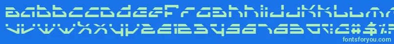 SpylordLaser Font – Green Fonts on Blue Background