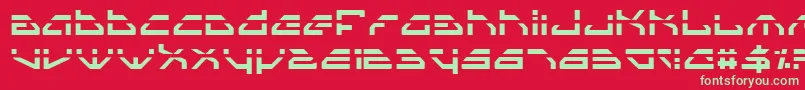 フォントSpylordLaser – 赤い背景に緑の文字