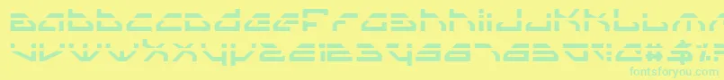 SpylordLaser Font – Green Fonts on Yellow Background