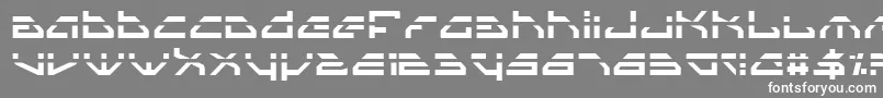 フォントSpylordLaser – 灰色の背景に白い文字