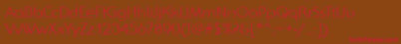 SebastianLightRegular Font – Red Fonts on Brown Background