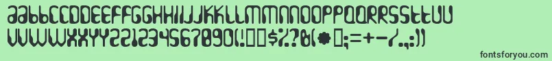 Hydrogenwhiskey-fontti – mustat fontit vihreällä taustalla