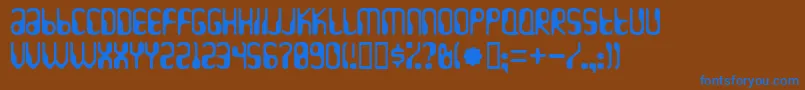 Hydrogenwhiskey Font – Blue Fonts on Brown Background