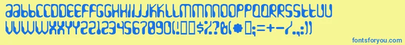 Hydrogenwhiskey Font – Blue Fonts on Yellow Background