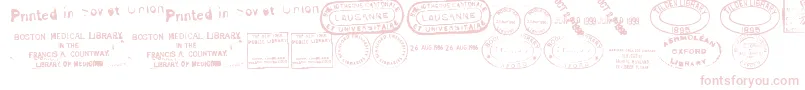 OldSealsTfb Font – Pink Fonts on White Background