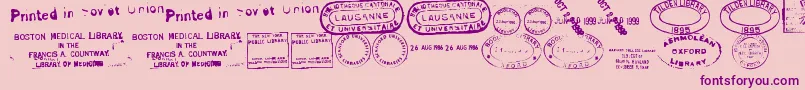 OldSealsTfb Font – Purple Fonts on Pink Background