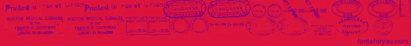 OldSealsTfb Font – Purple Fonts on Red Background