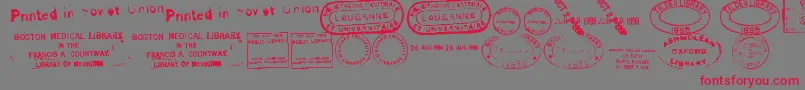 OldSealsTfb Font – Red Fonts on Gray Background