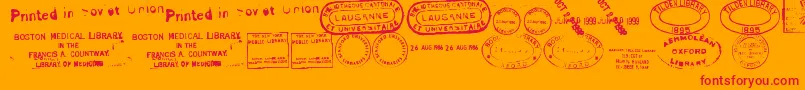 OldSealsTfb Font – Red Fonts on Orange Background