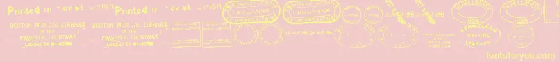 OldSealsTfb Font – Yellow Fonts on Pink Background