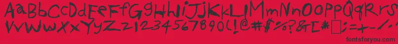 Okcok Font – Black Fonts on Red Background