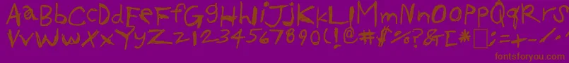 Okcok Font – Brown Fonts on Purple Background