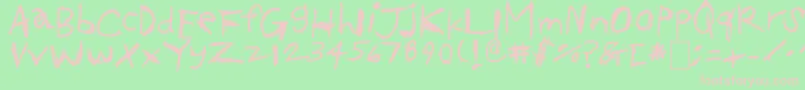 Okcok Font – Pink Fonts on Green Background