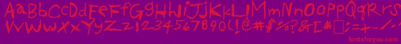 Okcok Font – Red Fonts on Purple Background