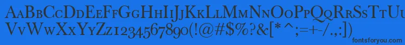 BaskervilleClassicoSc Font – Black Fonts on Blue Background