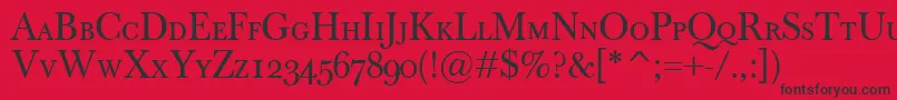 BaskervilleClassicoSc Font – Black Fonts on Red Background