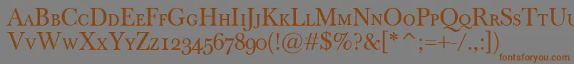 BaskervilleClassicoSc Font – Brown Fonts on Gray Background