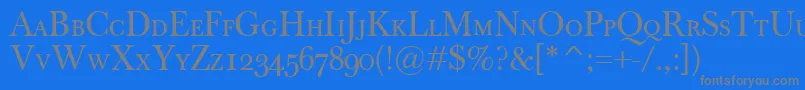 Police BaskervilleClassicoSc – polices grises sur fond bleu
