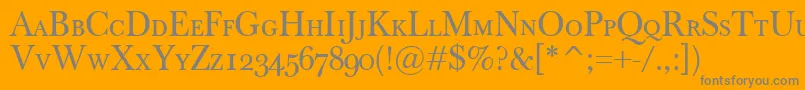 BaskervilleClassicoSc Font – Gray Fonts on Orange Background