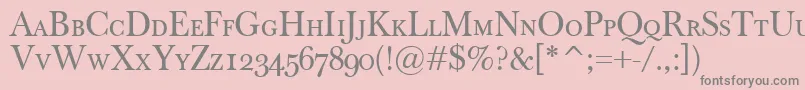 BaskervilleClassicoSc Font – Gray Fonts on Pink Background