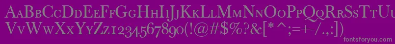 BaskervilleClassicoSc Font – Gray Fonts on Purple Background