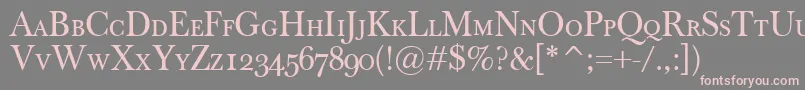 BaskervilleClassicoSc Font – Pink Fonts on Gray Background