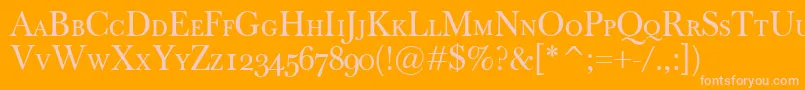 BaskervilleClassicoSc Font – Pink Fonts on Orange Background