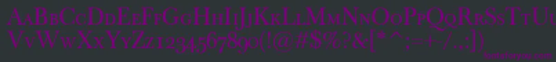 BaskervilleClassicoSc Font – Purple Fonts on Black Background
