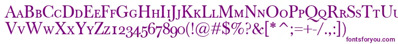 BaskervilleClassicoSc Font – Purple Fonts on White Background