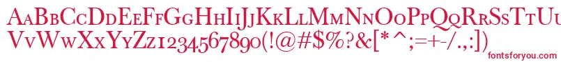 BaskervilleClassicoSc Font – Red Fonts on White Background