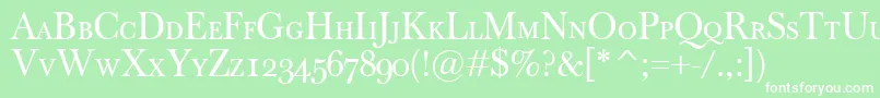 BaskervilleClassicoSc Font – White Fonts on Green Background