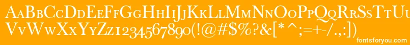 BaskervilleClassicoSc Font – White Fonts on Orange Background