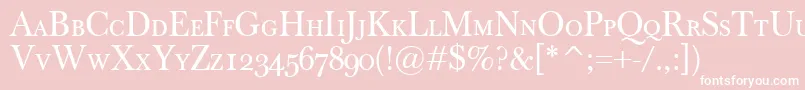 BaskervilleClassicoSc Font – White Fonts on Pink Background