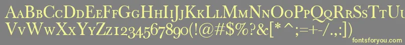BaskervilleClassicoSc Font – Yellow Fonts on Gray Background