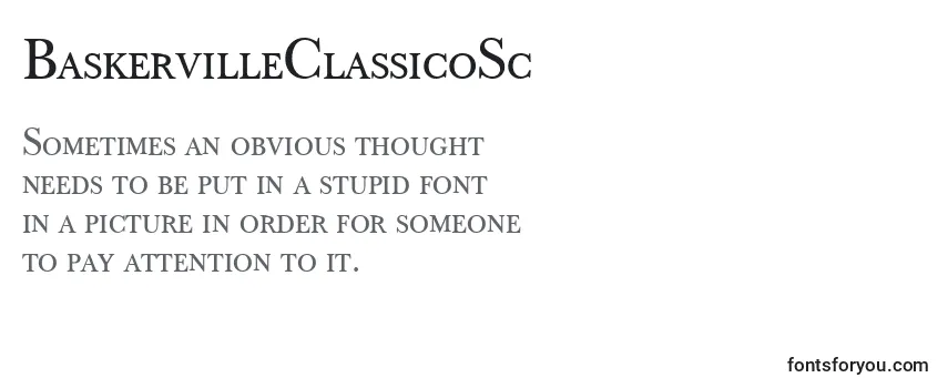 BaskervilleClassicoSc Font