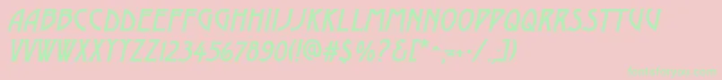 AModernoItalic Font – Green Fonts on Pink Background