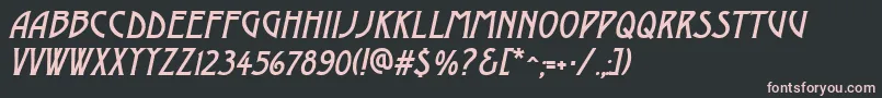 AModernoItalic Font – Pink Fonts on Black Background