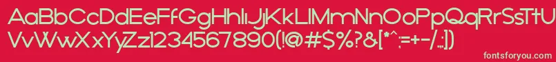 Czcionka AРґejo – zielone czcionki na czerwonym tle