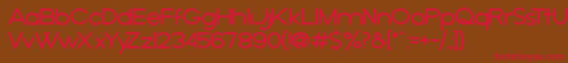 フォントAРґejo – 赤い文字が茶色の背景にあります。