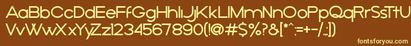 AРґejo Font – Yellow Fonts on Brown Background