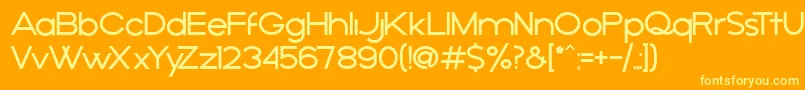 AРґejo Font – Yellow Fonts on Orange Background