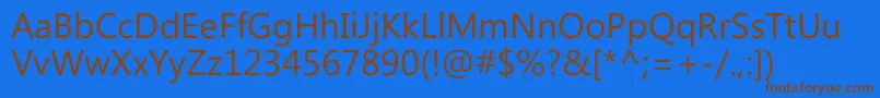 MicrosoftPhagspa Font – Brown Fonts on Blue Background