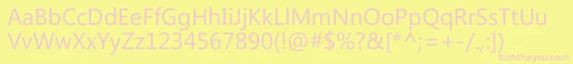 MicrosoftPhagspa Font – Pink Fonts on Yellow Background