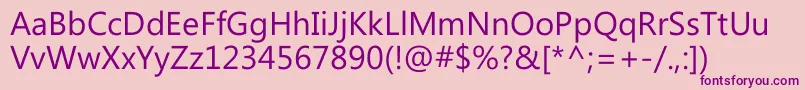 MicrosoftPhagspa Font – Purple Fonts on Pink Background