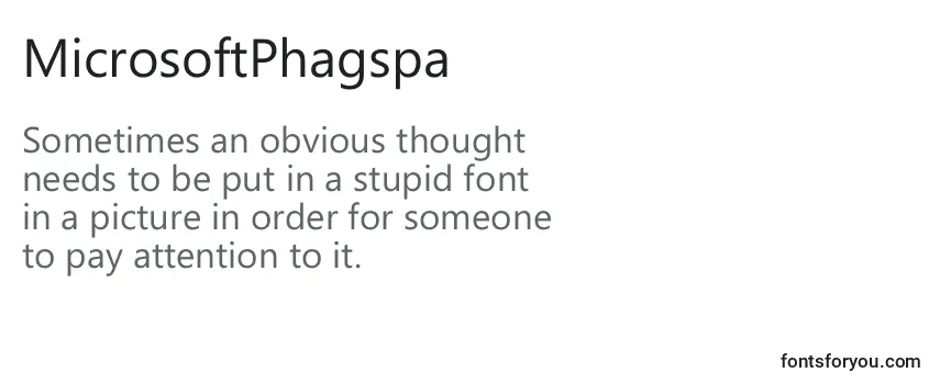 MicrosoftPhagspa Font