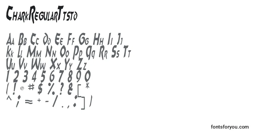 Schriftart CharkRegularTtstd – Alphabet, Zahlen, spezielle Symbole
