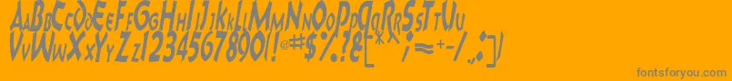 CharkRegularTtstd Font – Gray Fonts on Orange Background