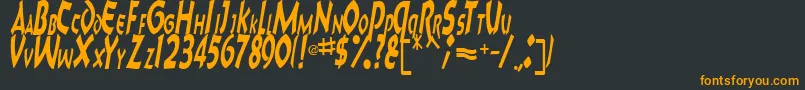 CharkRegularTtstd Font – Orange Fonts on Black Background